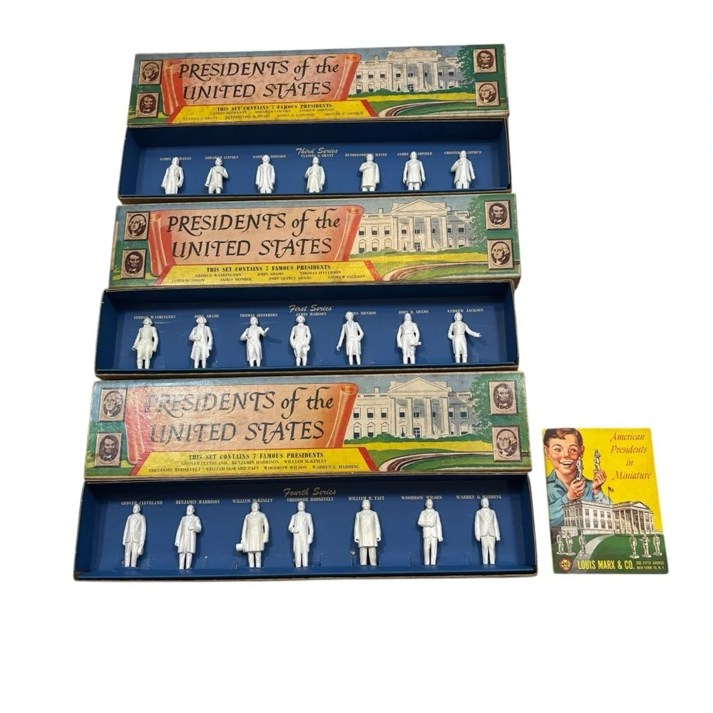 Vintage Louis Marx & Co Presidents of the US Series 1, 3, and 4